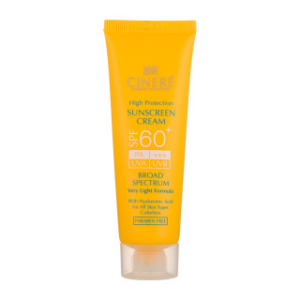 کرم ضد آفتاب SPF60+ بدون رنگ مناسب انواع پوست سینره