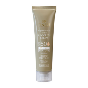 کرم ضد آفتاب رنگی +SPF50 فاقد چربی سینره